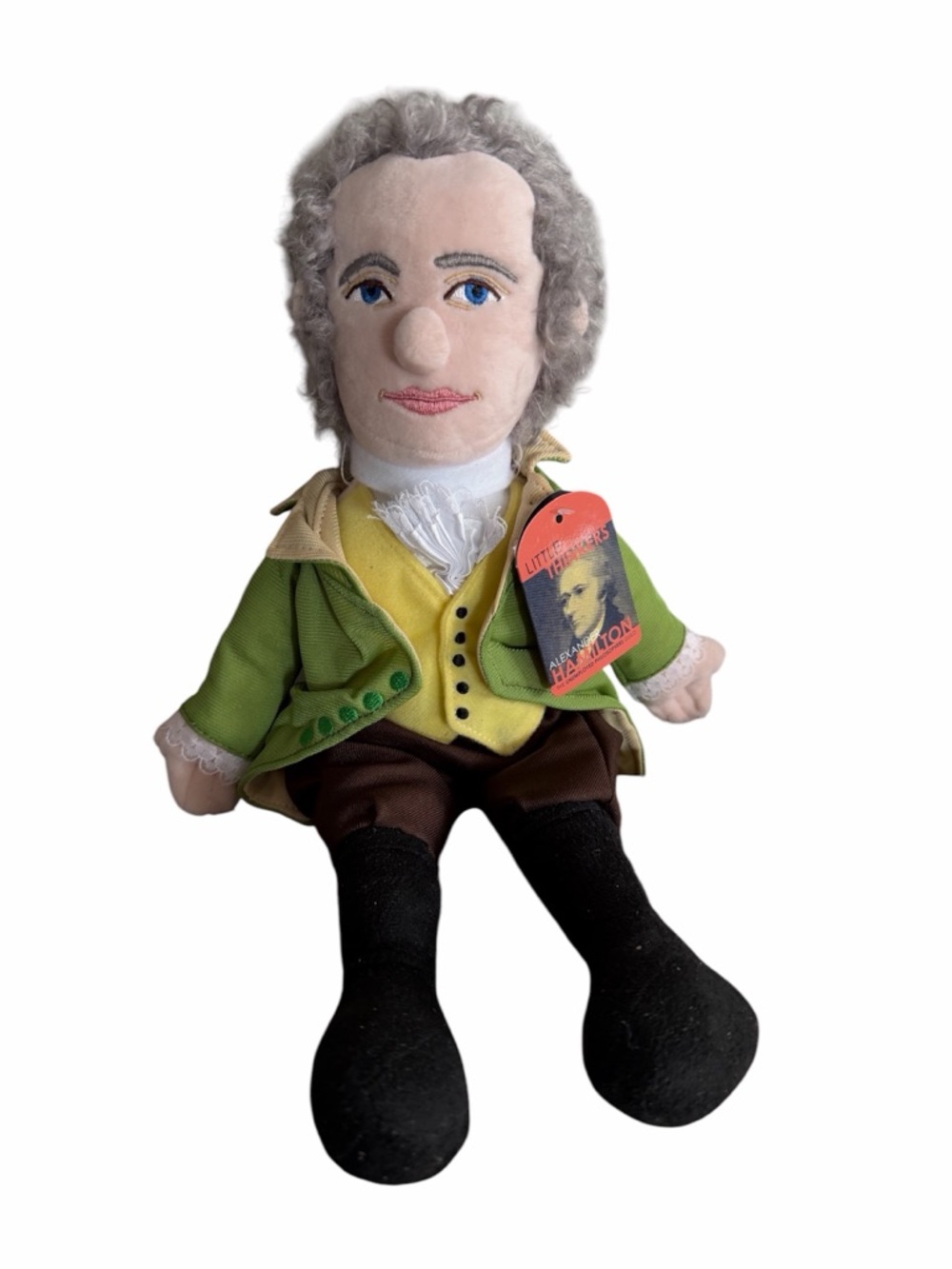 Alexander Hamilton Historical Figure Plush Doll Green/Yellow Kids Stuffed Animal